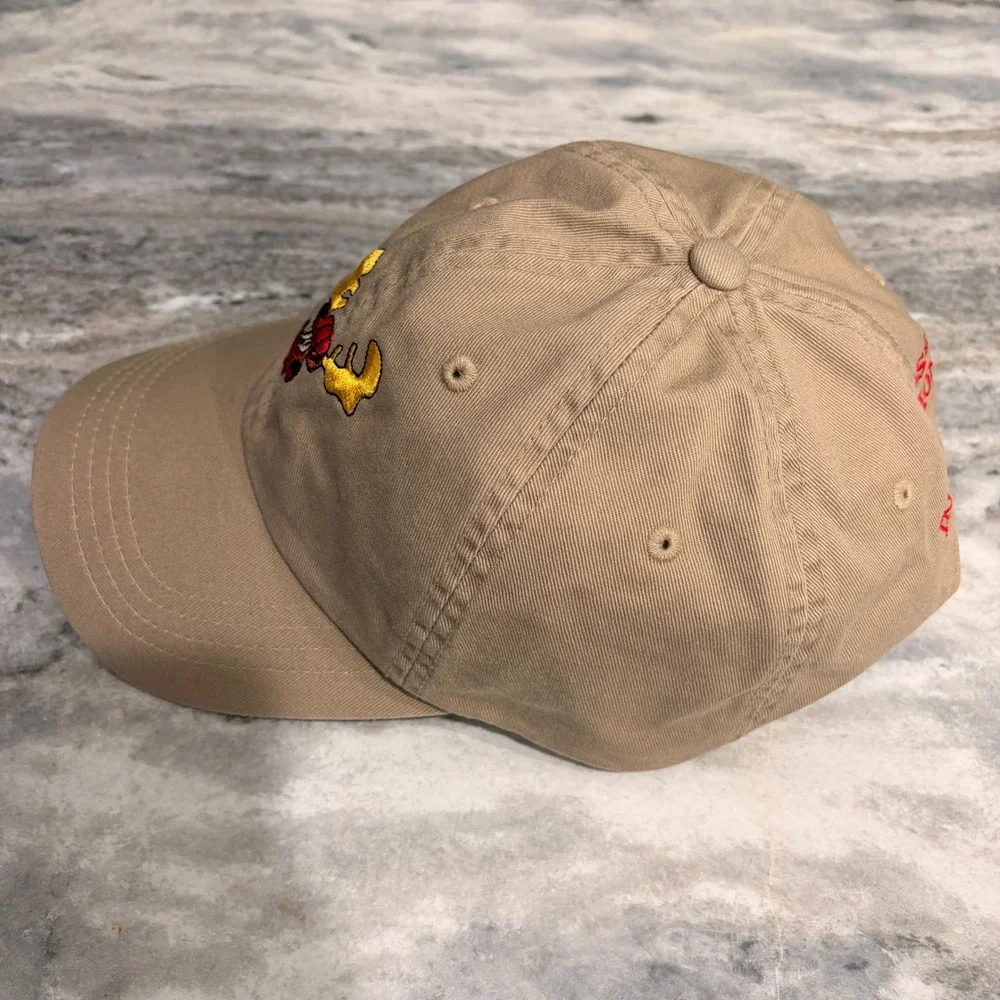 Cap America Moose Invitational Khaki Tan Baseball Hat Adjustable Strapback Cap